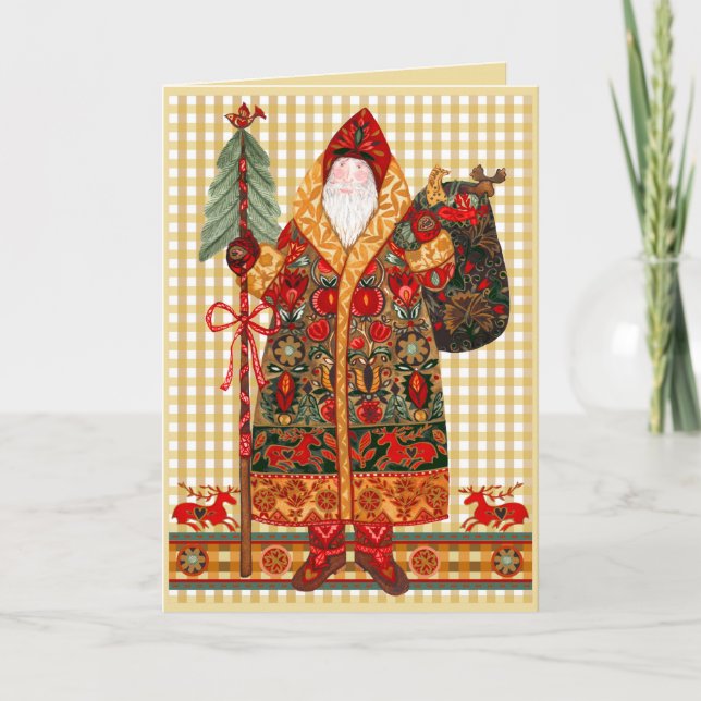 Carte Nordic Folk Père Noël (Devant)