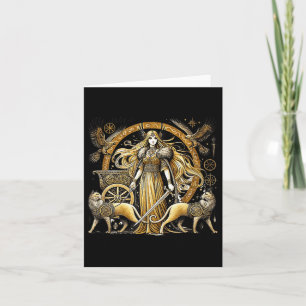 Carte Nordic Mythic Créations Freyja Norse Déesse De Lo