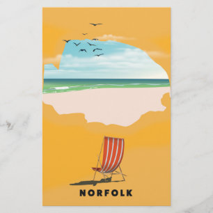 Carte Norfolk affiche illustrée