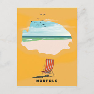 Carte Norfolk affiche illustrée