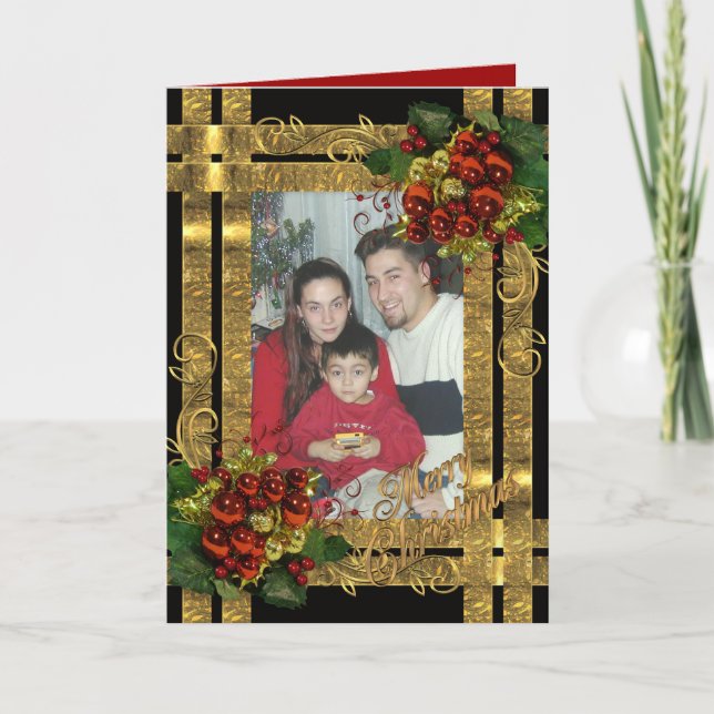 Carte normale élégante de Noël pour votre photo (Devant)