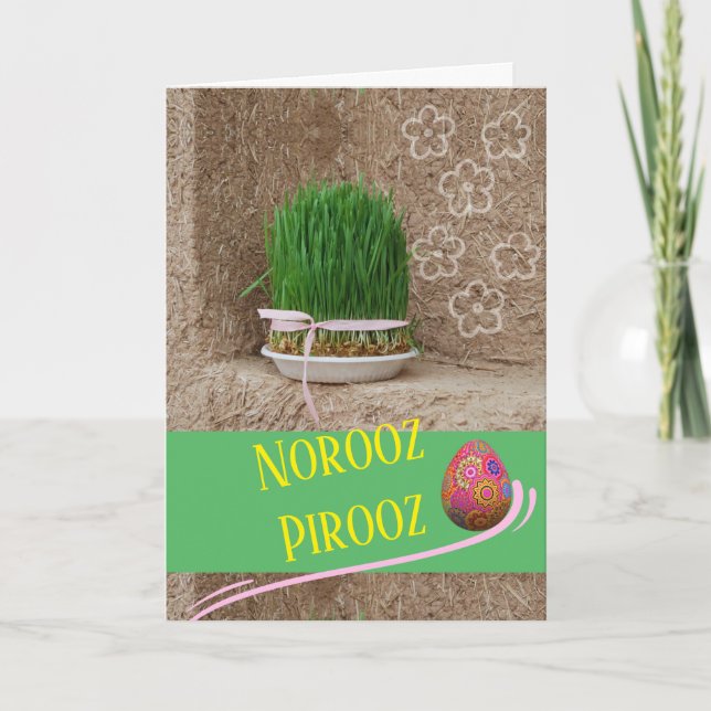 Carte Norooz Pirooz Nouvel An Persan Sabzeh (Devant)