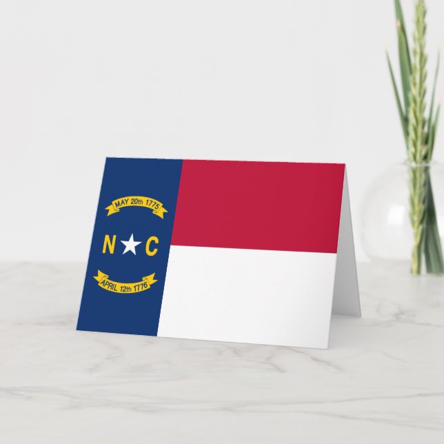 Carte North Carolinian Flag, Flag of North Carolina (Devant)
