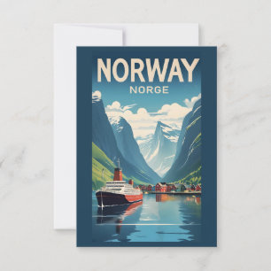 Carte Norvège de texte personnalisé