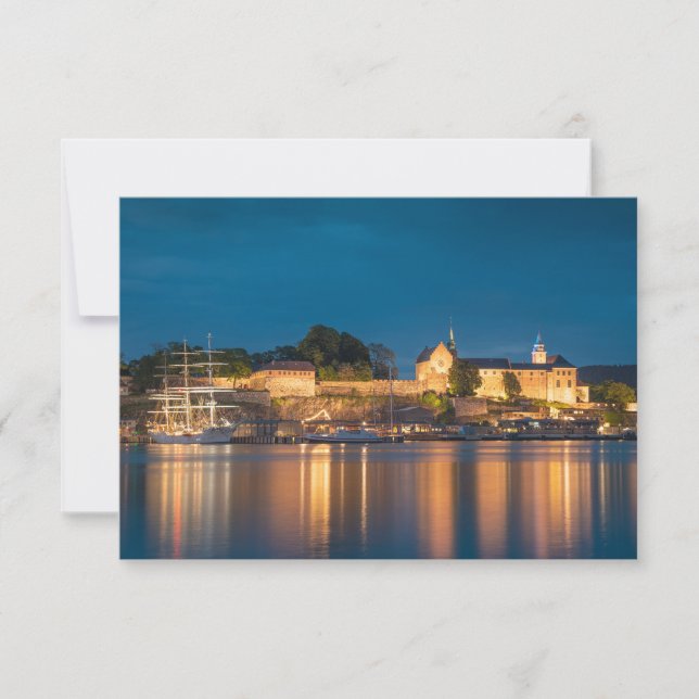 Carte Norvège Oslo Akershus Forteresse Card (Devant)