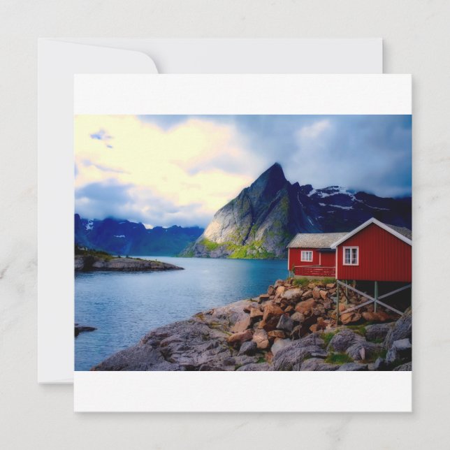 Carte Norvège pittoresque, beau paysage pittoresque (Devant)