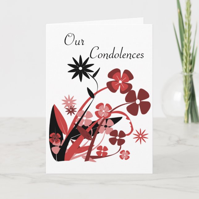Carte Nos condoléances (Devant)