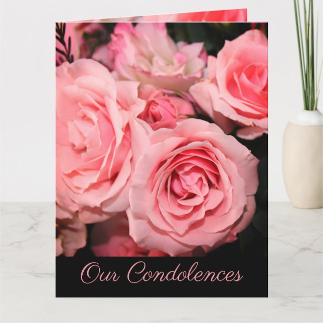 Carte Nos condoléances Roses Roses Roses Roses Fleurs (Devant)