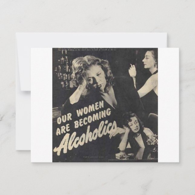 Carte Nos femmes deviennent alcooliques ! (Devant)