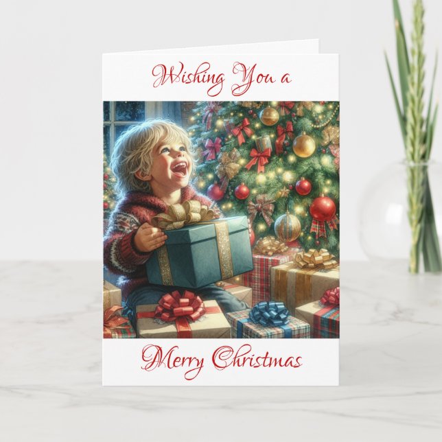 Carte Nostalgie du matin de Noël à l'ancienne (Devant)