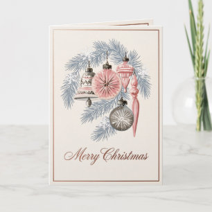 Carte Nostalgie Pastel : Ornements de Verre de Milieu de