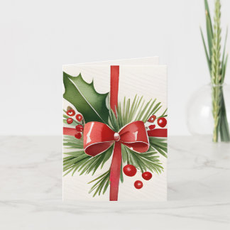 Carte Nostalgique Cadeau Vintage Aquarelle Photo Noël