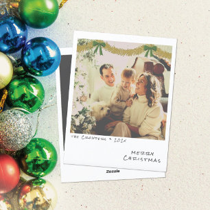 Carte Nostalgique Instant Photo Christmas