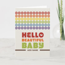 Not Straight Design - Hello Beautiful Baby card