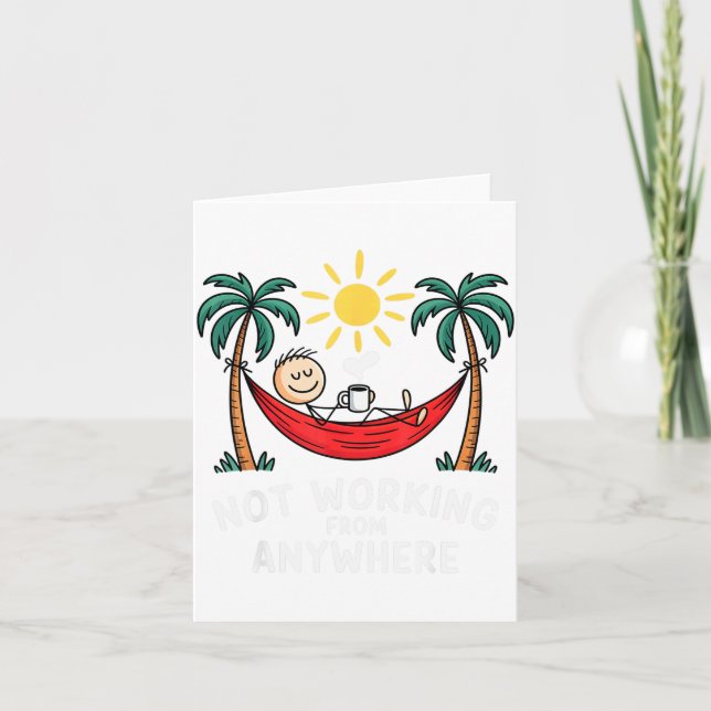 Carte Not Working From Anywhere Funny Hammock 2025  (Devant)