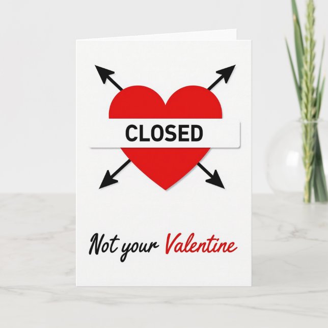 Carte Not Your Valentine Card (Devant)