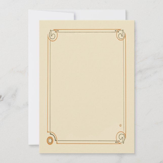 Carte Nota Art Nouveau vide (Devant)
