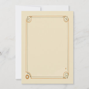 Carte Nota Art Nouveau vide