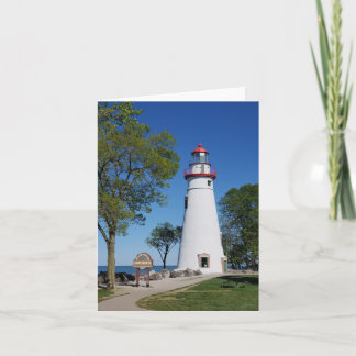 Carte Nota blanche du phare de Marblehead, 4 po x 