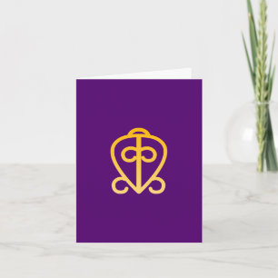 Carte Nota Vierge Adinkra (Amour) africaine