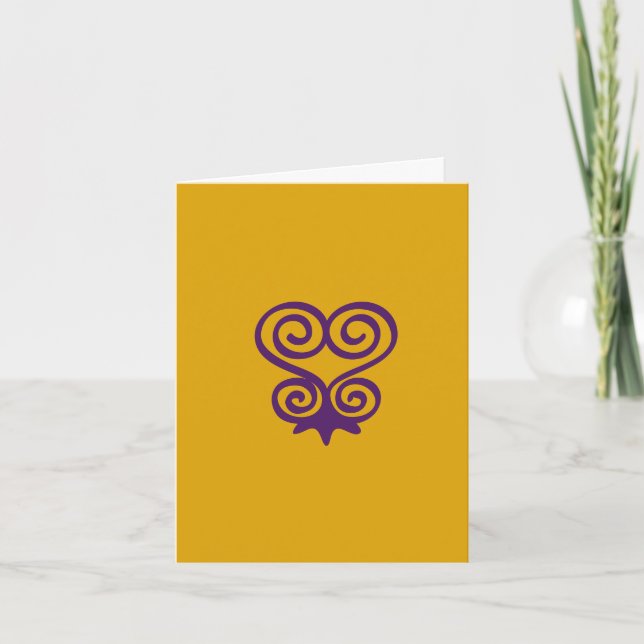 Carte Nota Vierge Adinkra (Sankofa) (Devant)