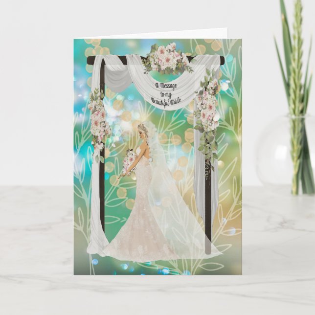 Carte Note à l'épouse du mari le jour du mariage (Devant)