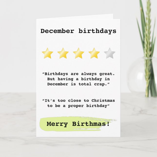 Carte Note amusante citation jeu de Noël anniversaire Dé (Devant)