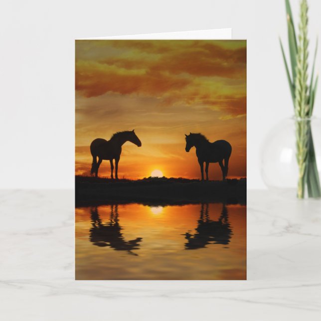 Carte Note blanche de cheval (Devant)