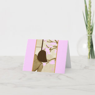 Carte Note blanche pour la jeune femme à Shoji Screen SP