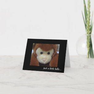 Carte Note Bonjour singe