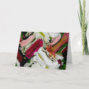 Carte note Bouquet Abstrait