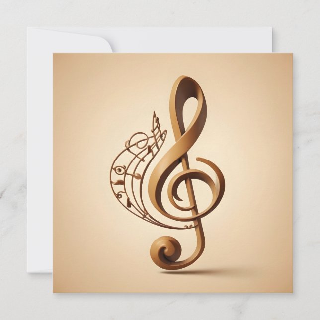 Carte Note de clic musicale de texte personnalisé (Devant)