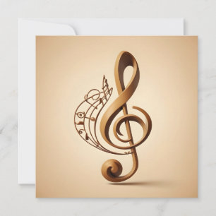 Carte Note de clic musicale de texte personnalisé