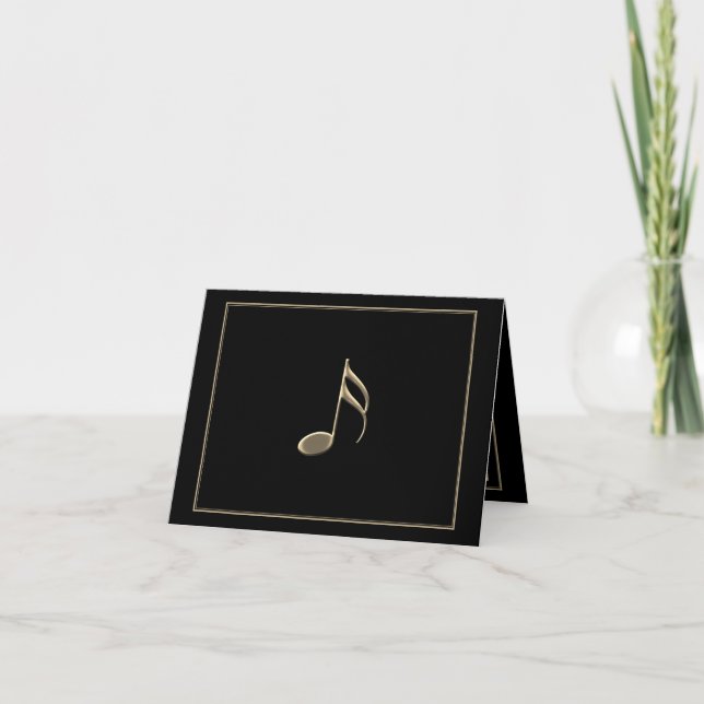 Carte Note de musique Black Gold (Devant)