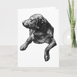 Carte Note de saison point-soft d'un labrador