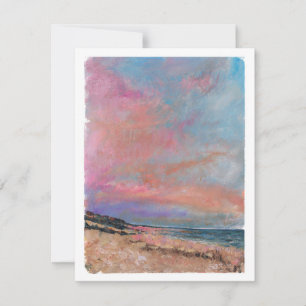 Carte Note d'eau sur la plage Sunset