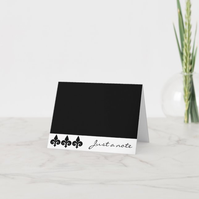 Carte Note Fleur De Lis (Devant)