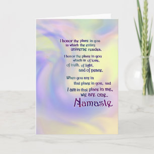 Carte Note Namaste