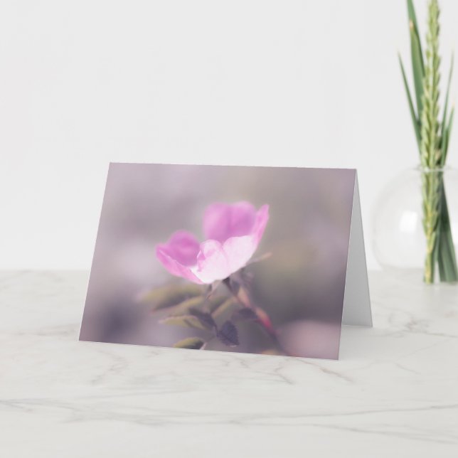 Carte Note Rosa rose souple (Devant)