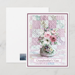 Carte Note Vase de grand-mère