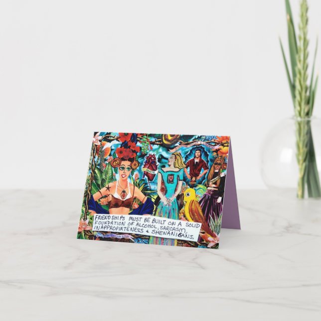 CARTE NOTECARD-FRIENDSHIPS DOIT ÊTRE CONSTRUIT SUR LA (Devant)