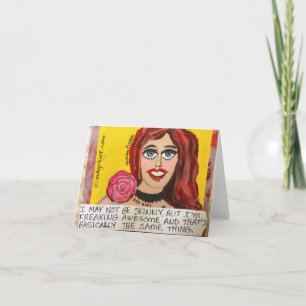 Carte NOTECARD-I NE PEUT PAS ÊTRE MAIGRE, MAIS je