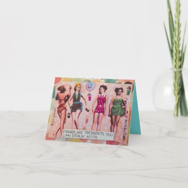 CARTE NOTECARDS-FRIENDS SONT COMME DES THÉRAPEUTES (Devant)