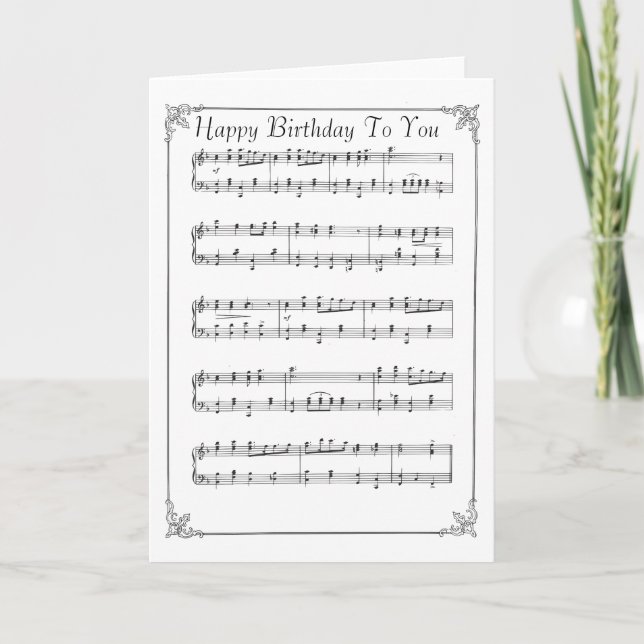 Carte Notes de musique (Devant)