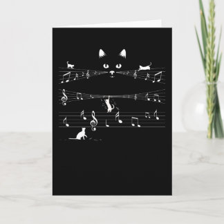Carte Notes de musique de chat