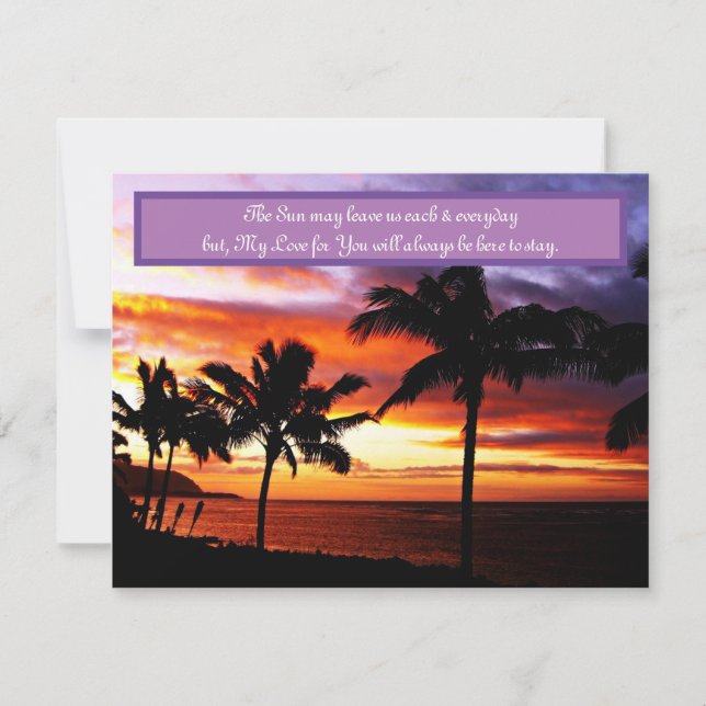 Carte Notes de Sunset Love (Devant)