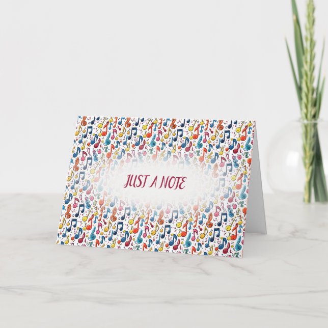 Carte Notes et symboles musicaux amusants (Devant)