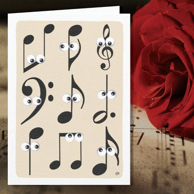 Carte Notes musicales amusantes Obtenez de bons résultat (Créateur téléchargé)