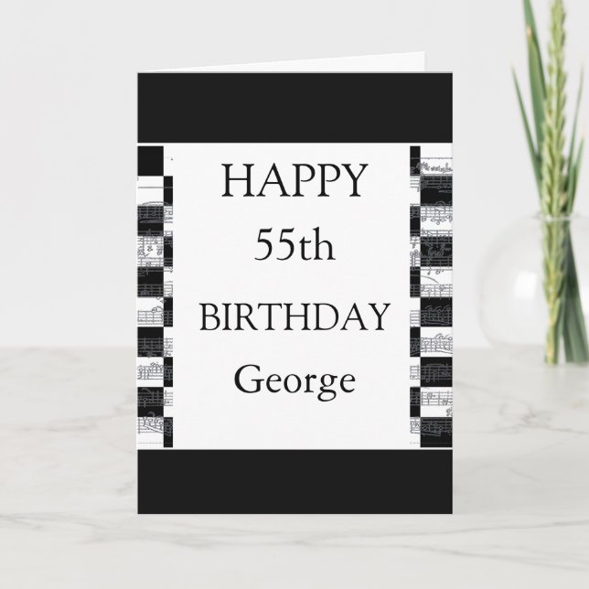 Carte Notes musicales Anniversaire (Devant)