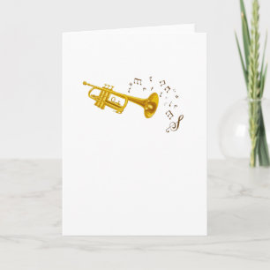 Carte Notes musicales de trompette de jazz Musicien